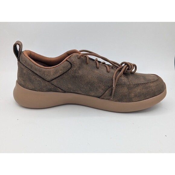 Twisted X Feather X Men’s 11M Brown Bomber Leather Casual Shoes Moc Toe Lace main image 4